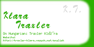 klara traxler business card